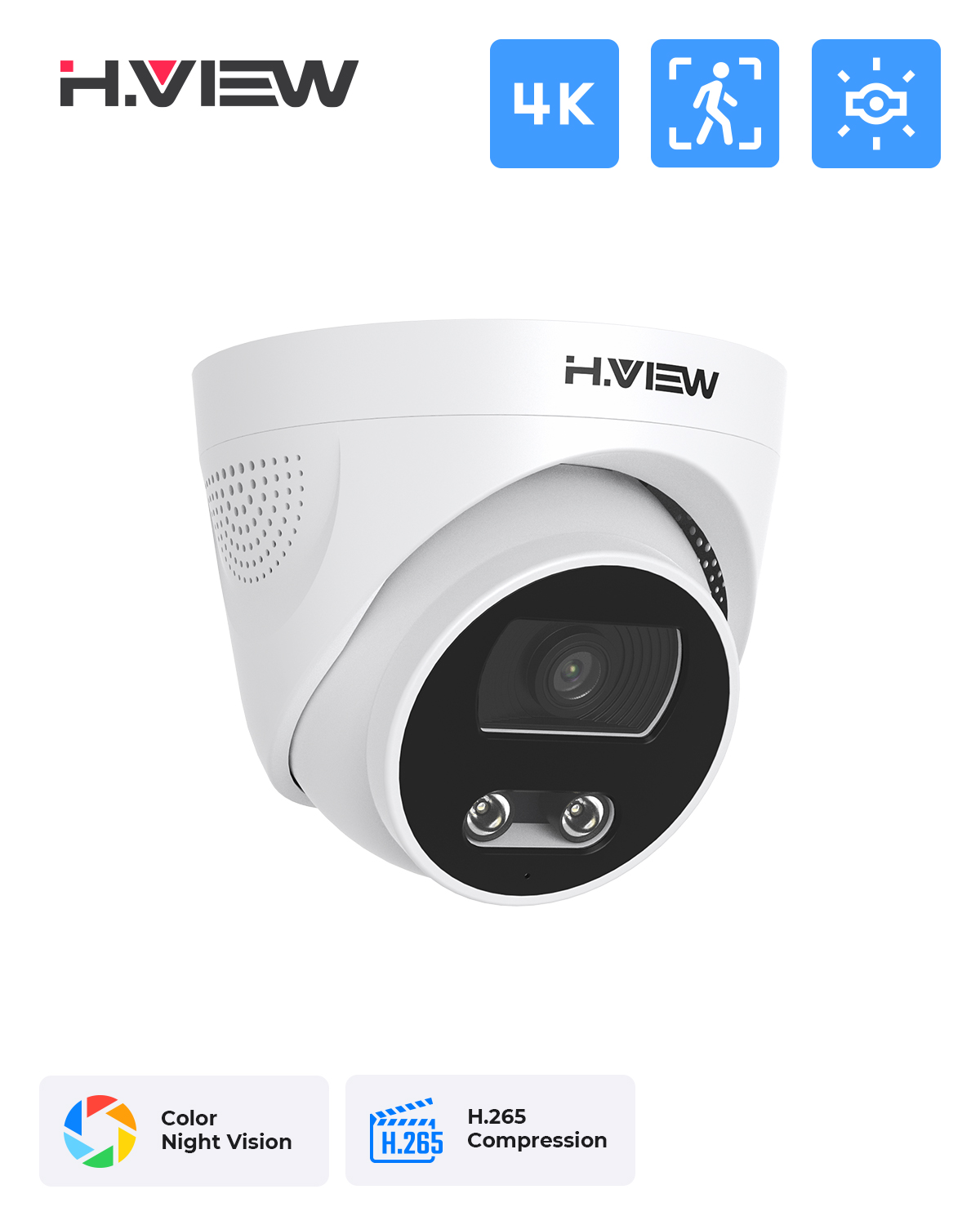 Ip Camera Outdoor 4K - H.View 8Mp Poe Ip 카메라 Ai