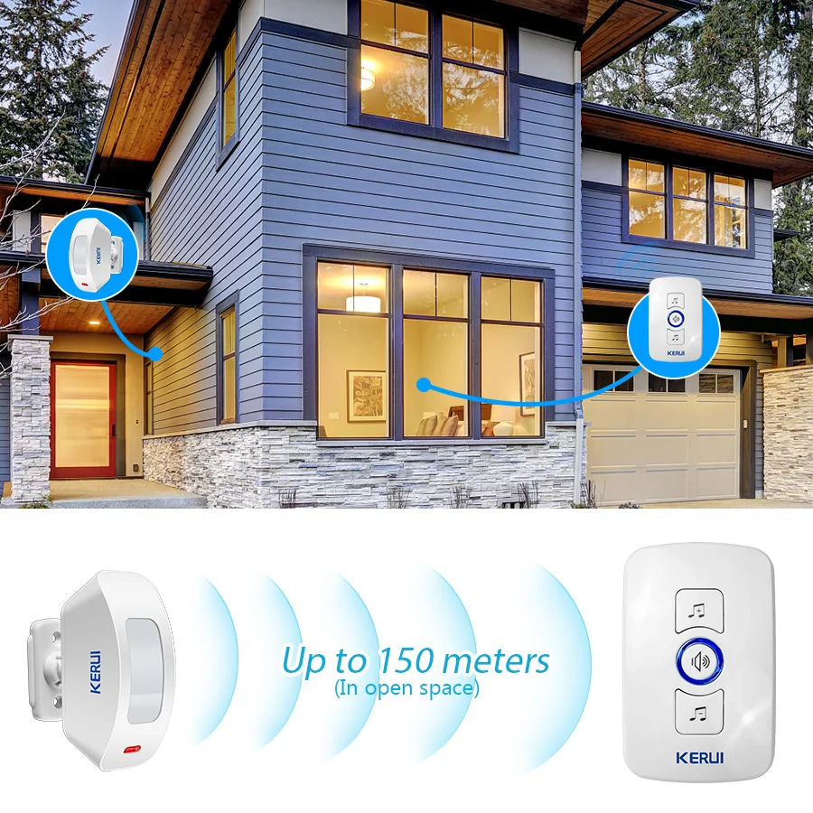 Home Security Bell - KERUI 무선 초인종 홈 보안 환영