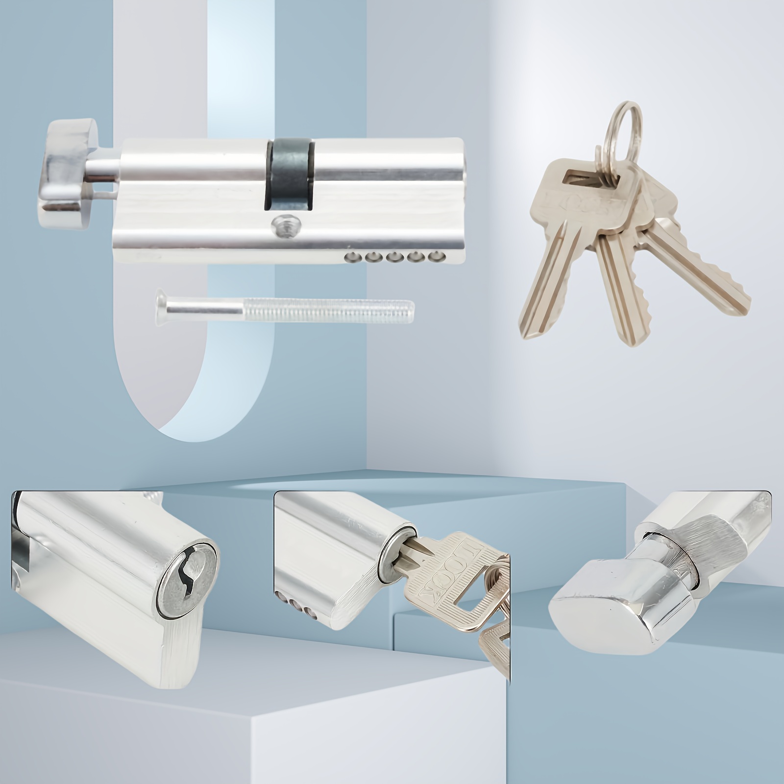 2개 세트 알루미늄 잠금 실린더 - 도난 방지 보안 잠 - Home Security Essential 리뷰 및 가격