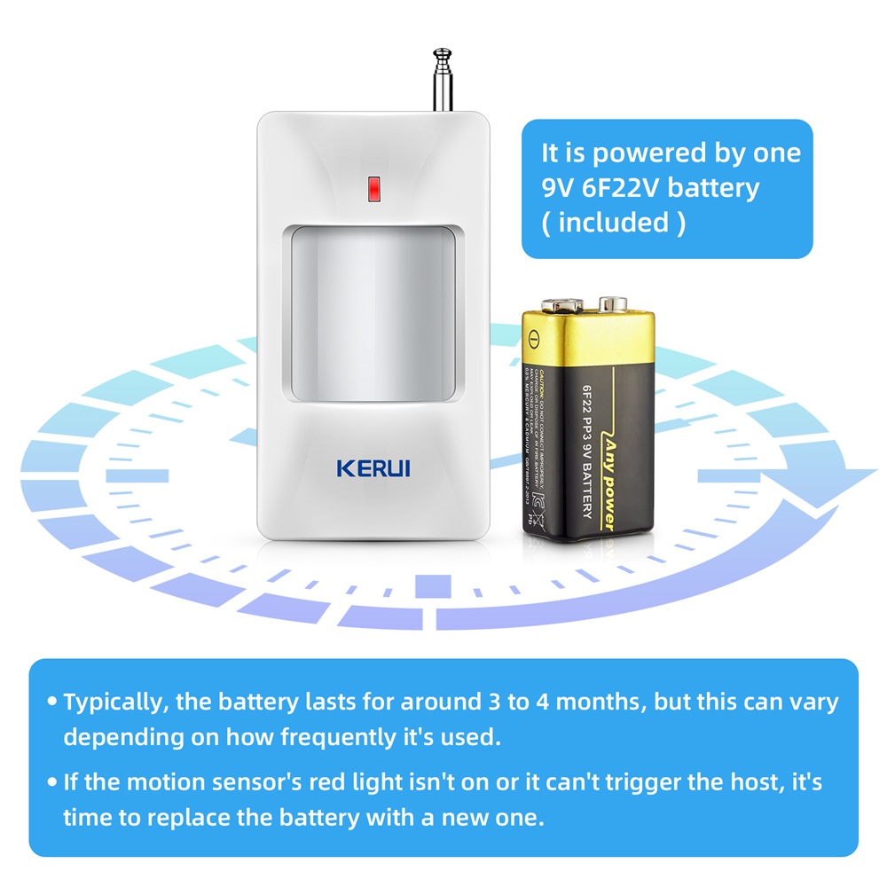 KERUI 무선 PIR 모션 센서 경보 감지기, GSM - Home Security Deals 리뷰 및 가격