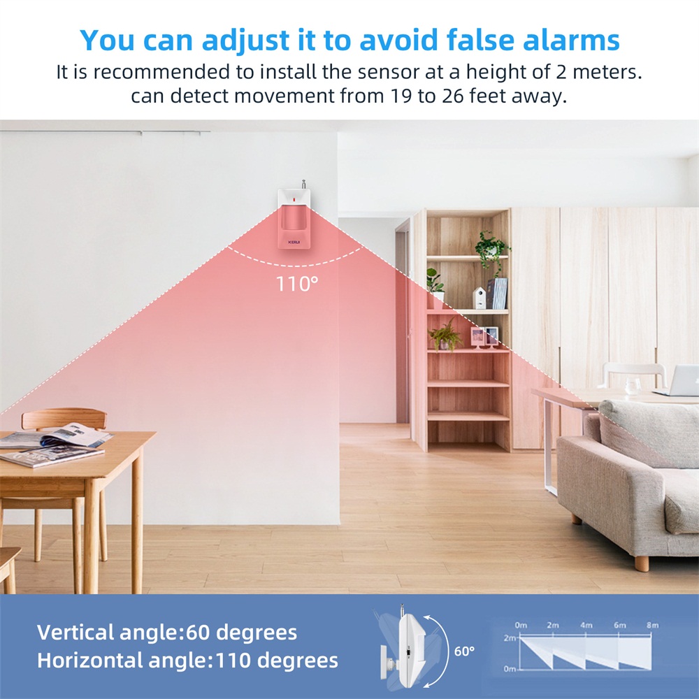 KERUI 무선 PIR 모션 센서 경보 감지기, GSM - Home Security Deals 리뷰 및 가격
