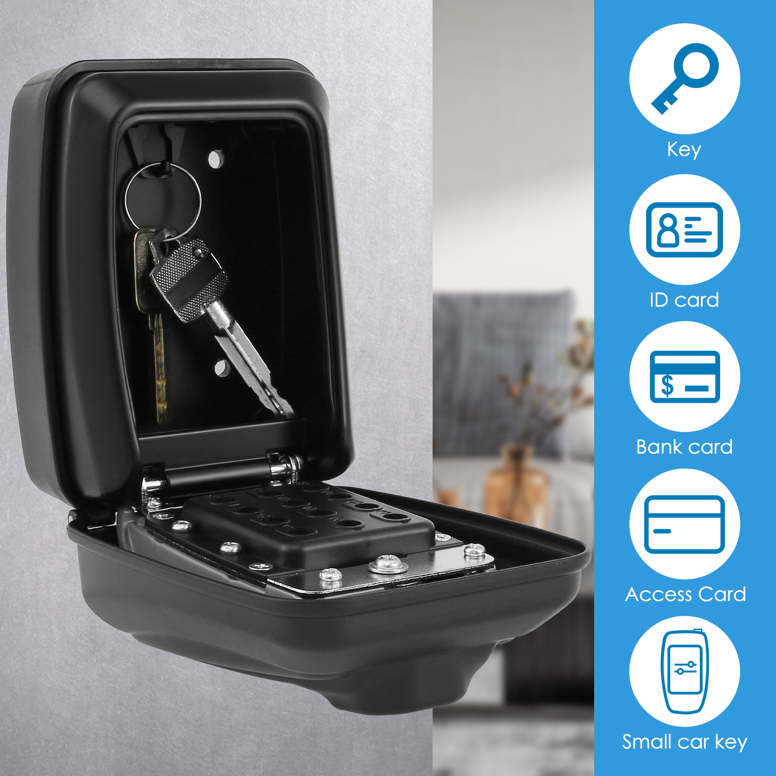 벽 마운트 비밀 코드 보안 키 잠금 상자, 안전한 비밀 - Home Security Essential 리뷰 및 가격