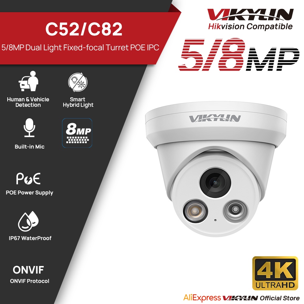 VIKYLIN 5/8MP 4K IP 카메라 듀얼 라이트 - Home Security Service 리뷰 및 가격