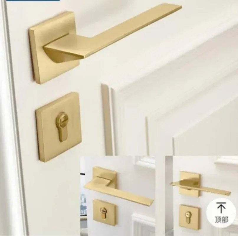 금색 아연 합금 소재의 침실용 문 잠금장치, 실내용 나 - Home Security Door 리뷰 및 가격
