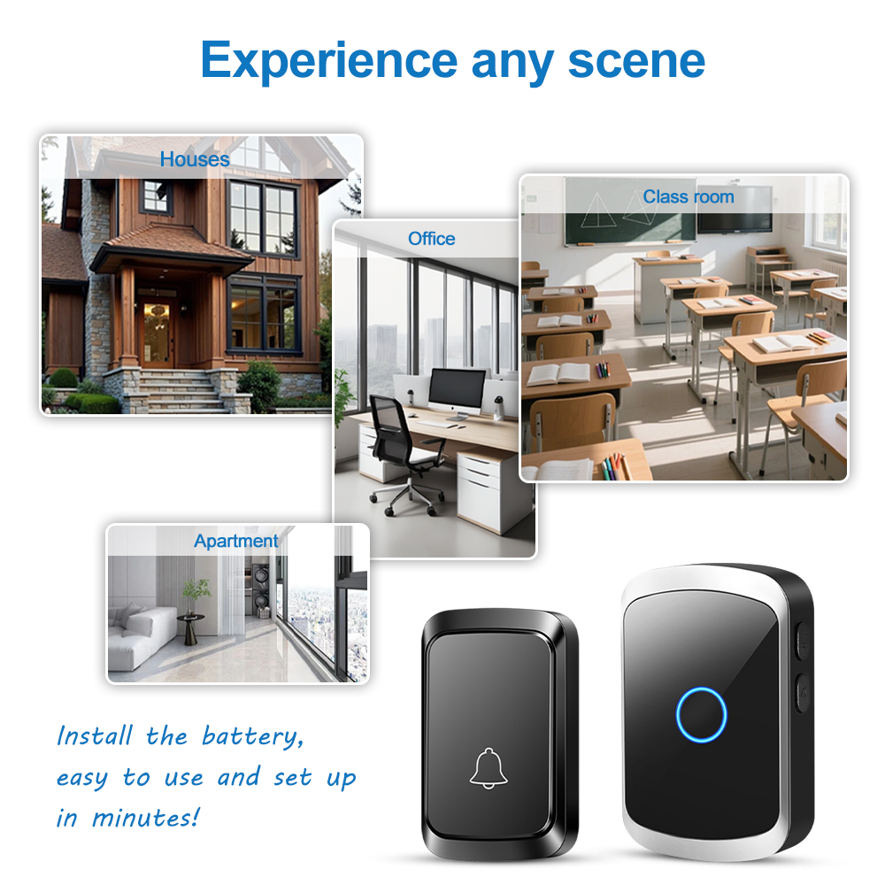 스마트 무선 초인종 도어 차임 키트 소켓 불필요 300 - Home Security Bell 리뷰 및 가격