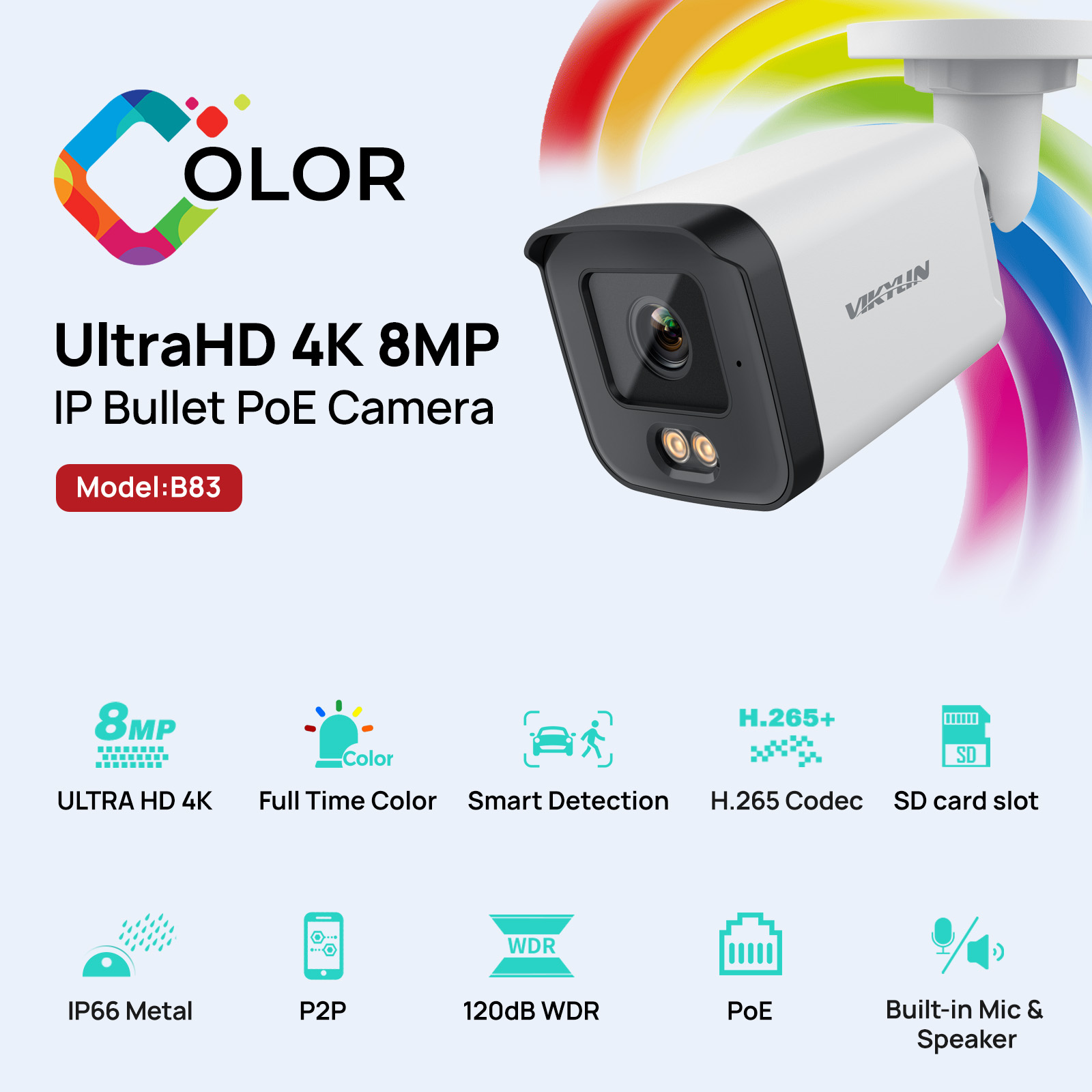 VIKYLIN Full Colo 8MP HD IP 보안 - Home Security Service 리뷰 및 가격