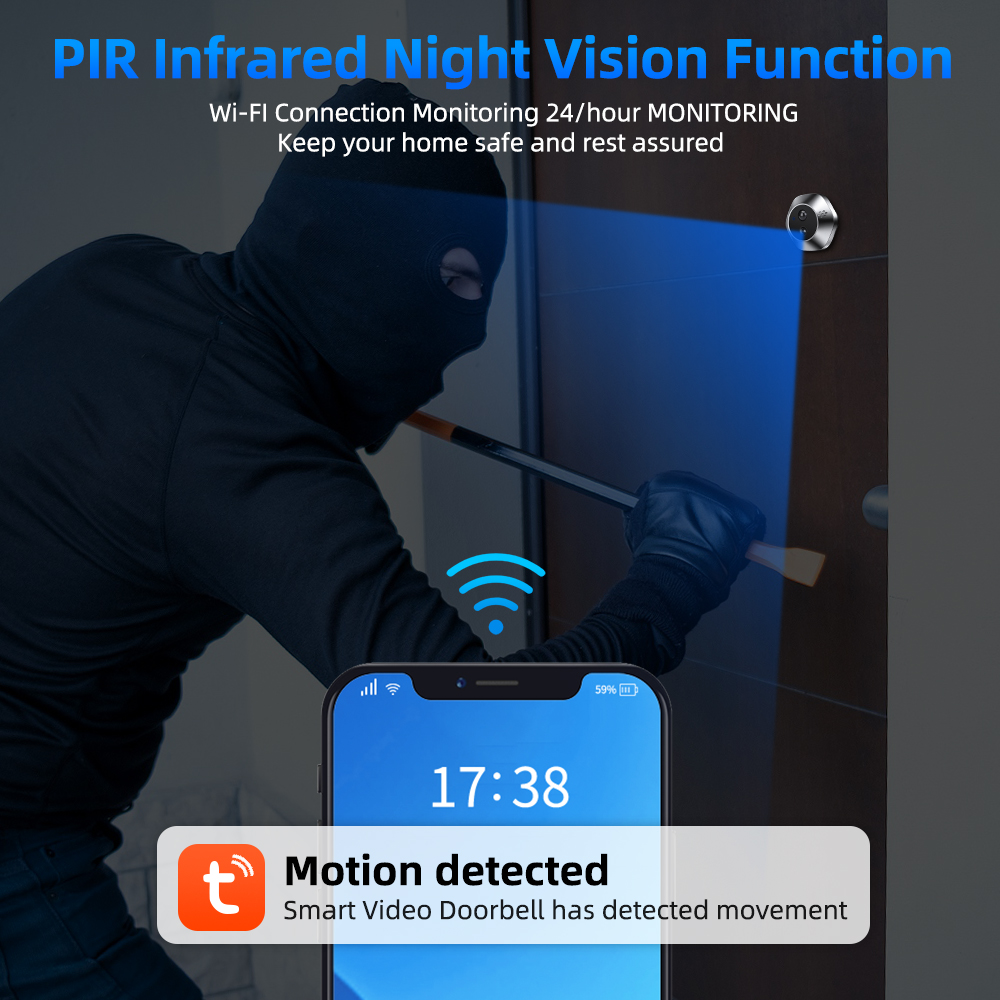 투야 스마트 와이파이 훔쳐보기 비디오 카메라, 양방향  - Home Security Ideas 리뷰 및 가격