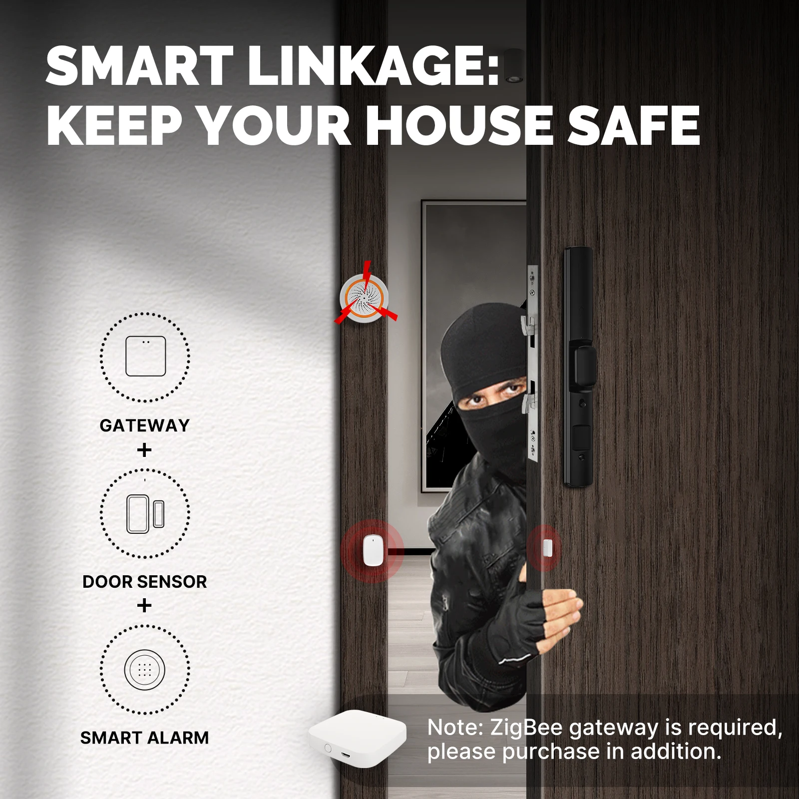 MOES 투야 지그비 스마트 창문/문 게이트 센서 감지 - Home Security Deals 리뷰 및 가격