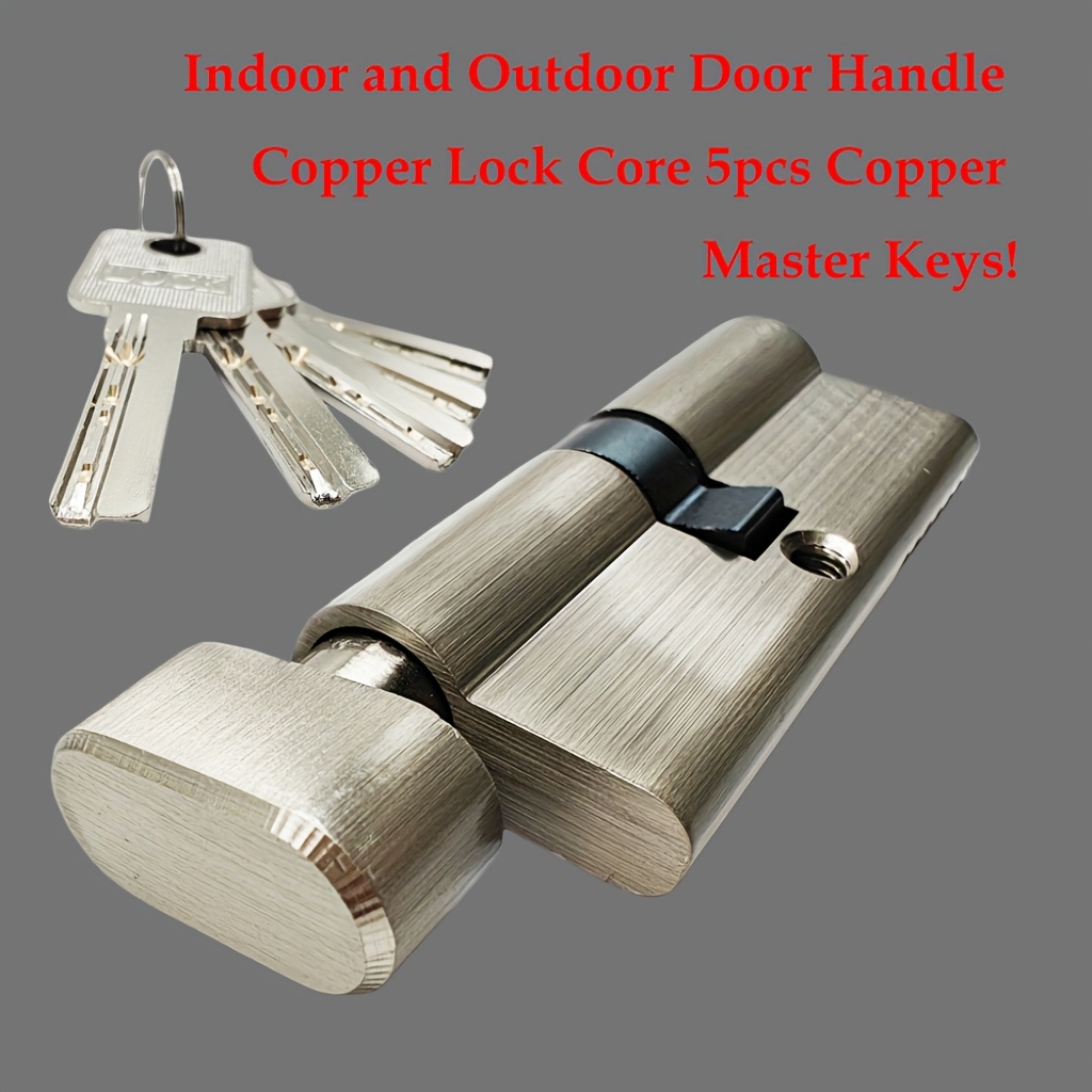 1Pc 유럽 표준형 전체 구리 도난 방지 잠금 실린더, - Home Security Door 리뷰 및 가격